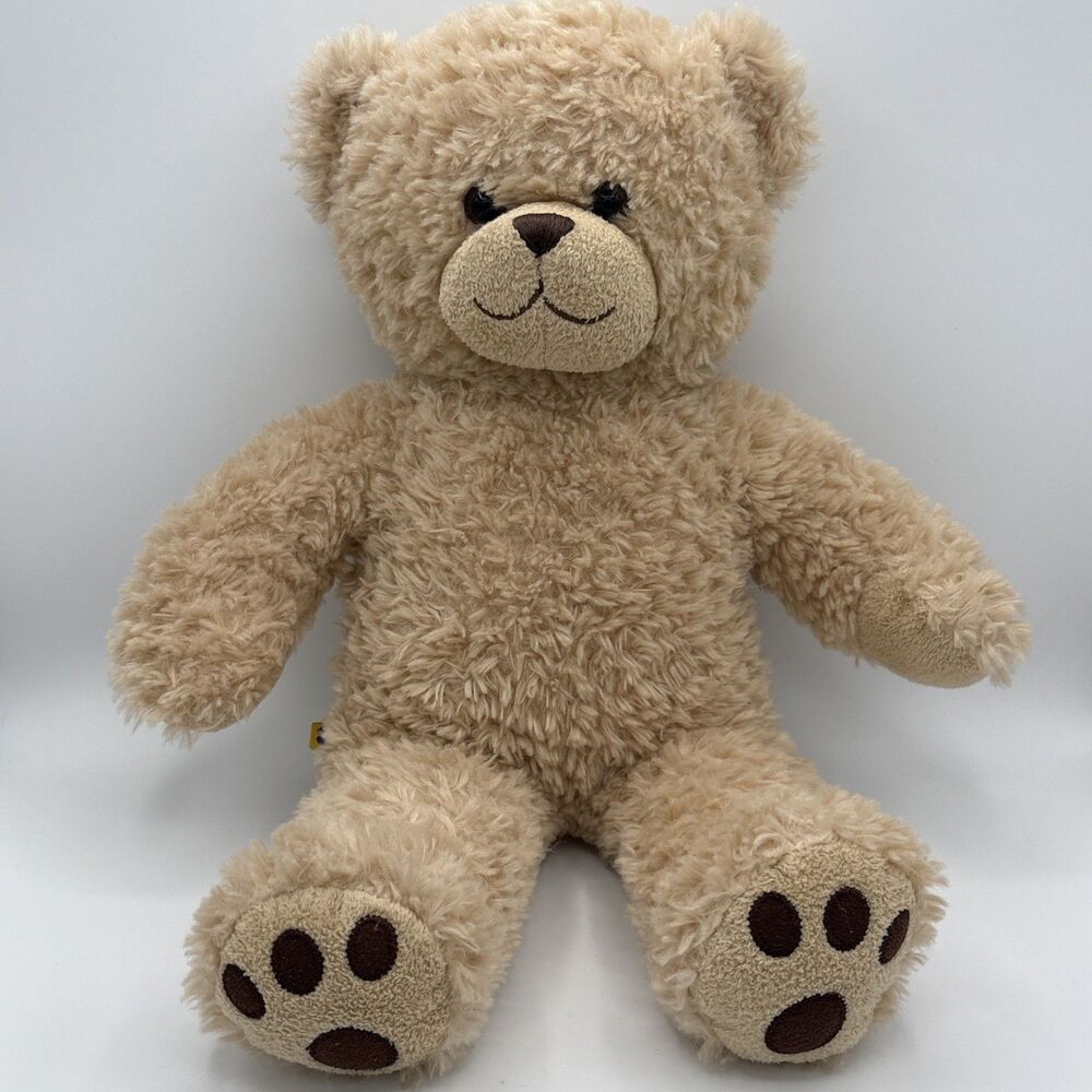 Build A Bear 16" Teddy Brown Shaggy Curly Fur Plush BAB Stuffed Animal Toy